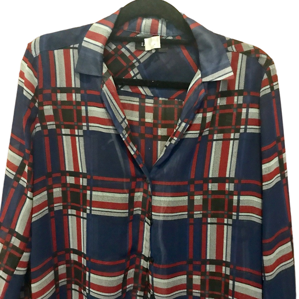 Fab’rik sheer button down NWT